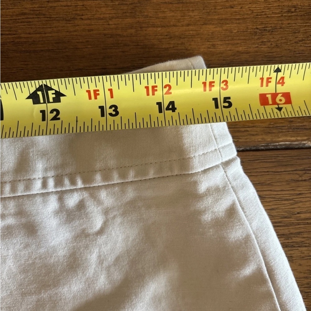 Banana Republic Pencil Skirt Khaki Size 8 Back Zipped Back Slit Knee Length - Picture 5 of 7